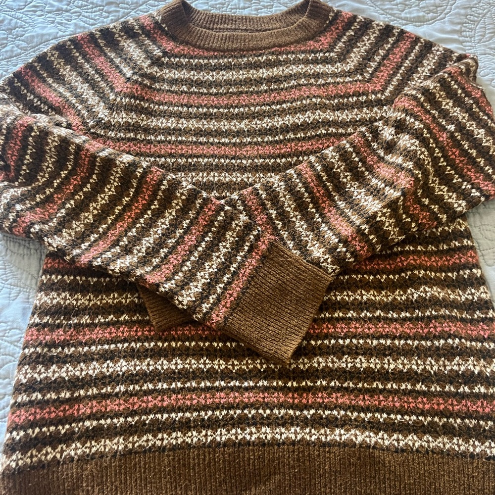 Amazon Essentials fair isle crewneck sweater